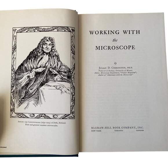 Working With The Microscope By Julian D. Corrington HC McGraw Hill 1941 - Picture 2 of 9